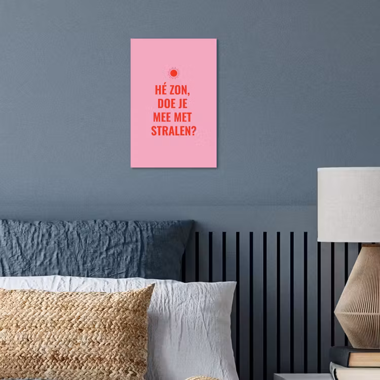 Roze - Zon - Quote poster papier klein -sfeer2