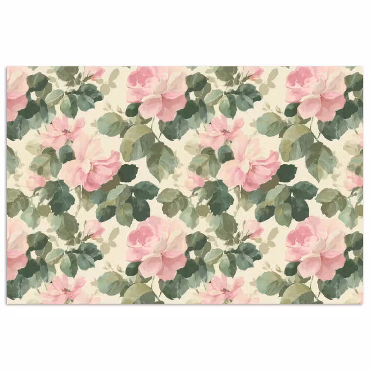 Rozen - Botanisch - Roze poster papier klein 62 -3d