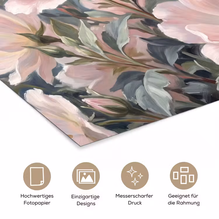 Rozen - Illustratie - Roze poster papier klein -tcloseup_DE