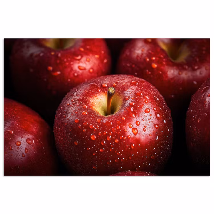 Rood - Appels - Fruit poster papier klein -3d