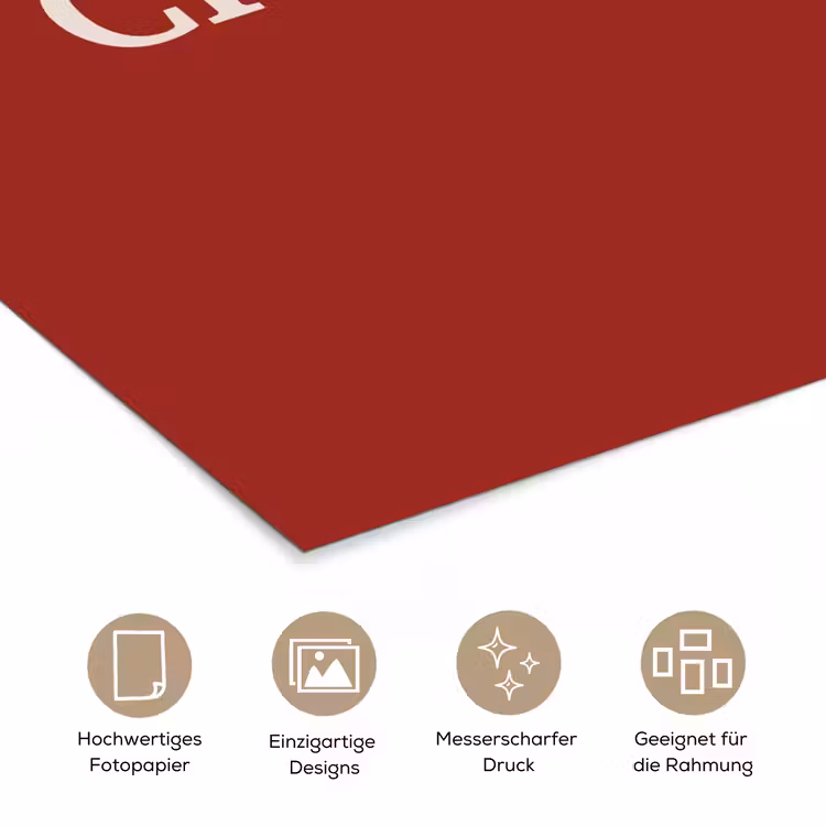 Rood - Frans - Quotes poster papier klein -tcloseup_DE