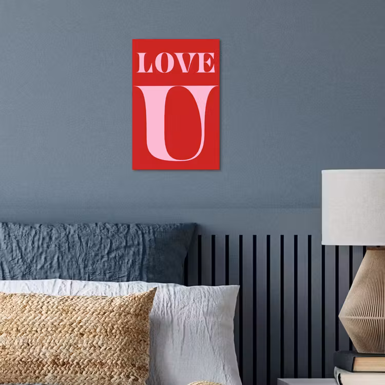 Rood - Love - Valentijn - Roze poster papier klein -sfeer2