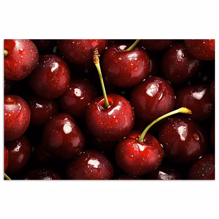 Rood - Fruit - Kersen poster papier klein -3d