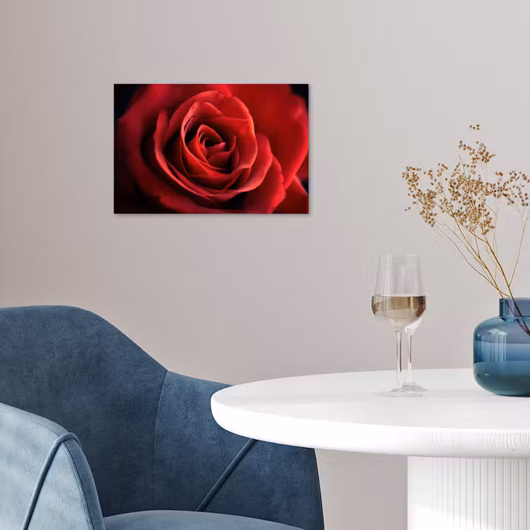 Rood - Roos - Romantisch poster papier klein -sfeer3