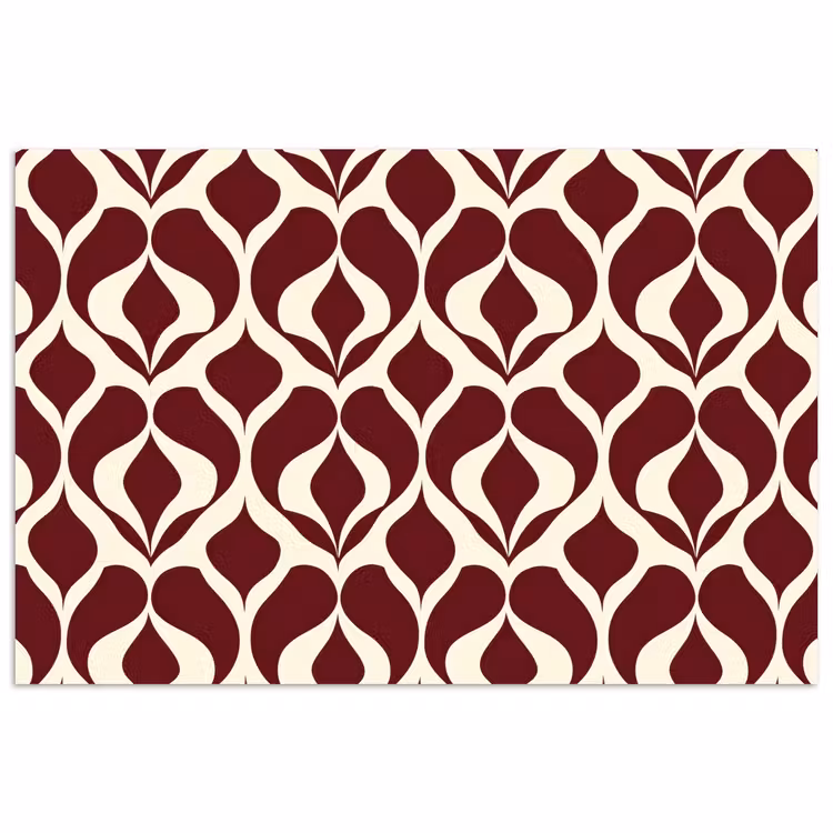 Rood - Druppelpatroon - Grafisch poster papier klein 62 -3d