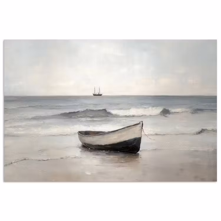 Roeiboot - Zee - Horizon poster papier klein -3d