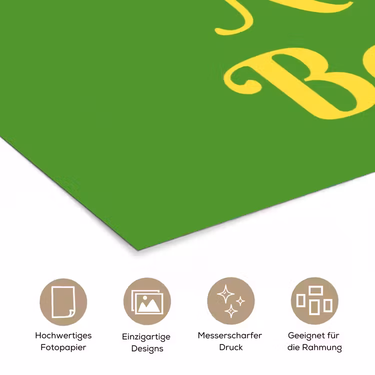 Mij niet bellen - Telefoon - Groen poster papier klein -tcloseup_DE