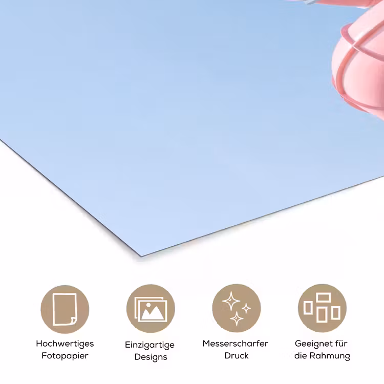 Glijbaan - Waterpark - Spiraal - Modern - Roze poster papier klein -tcloseup_DE