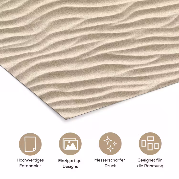 Zand - Golven - Beige poster papier klein 62 -tcloseup_DE