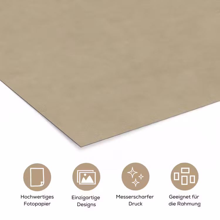 Zandkleur - Korrelige structuur - Beton poster papier klein 62 -tcloseup_DE