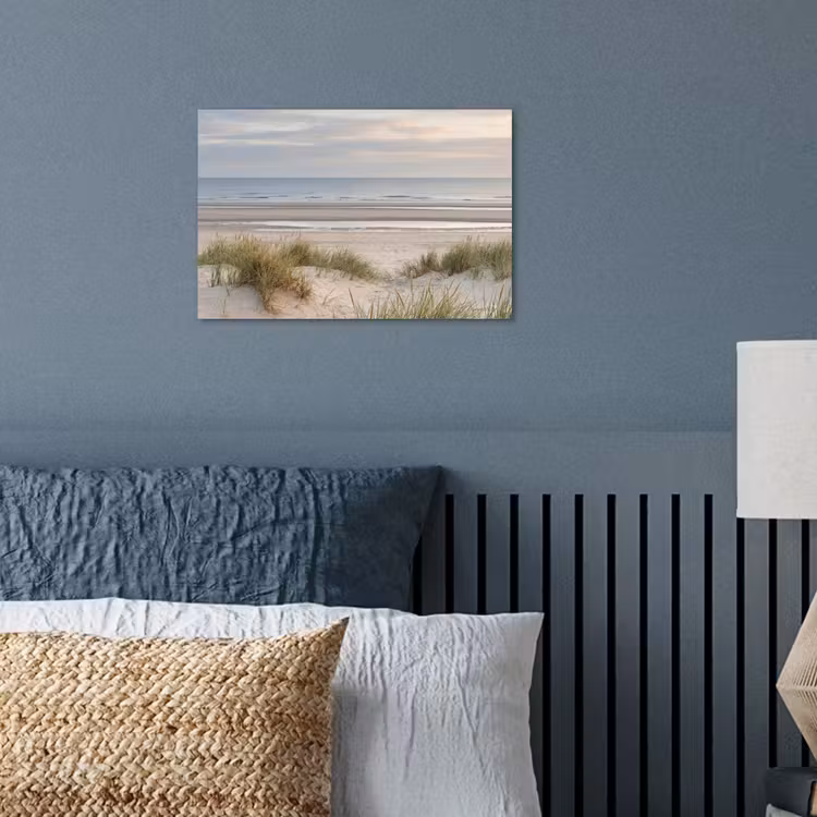 Zandstrand - Bewolkt - Duinen poster papier klein -sfeer2