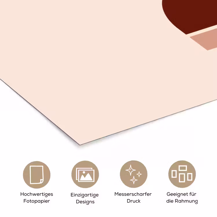 Zandloper - Symmetrisch - Rood - Paars poster papier klein -tcloseup_DE