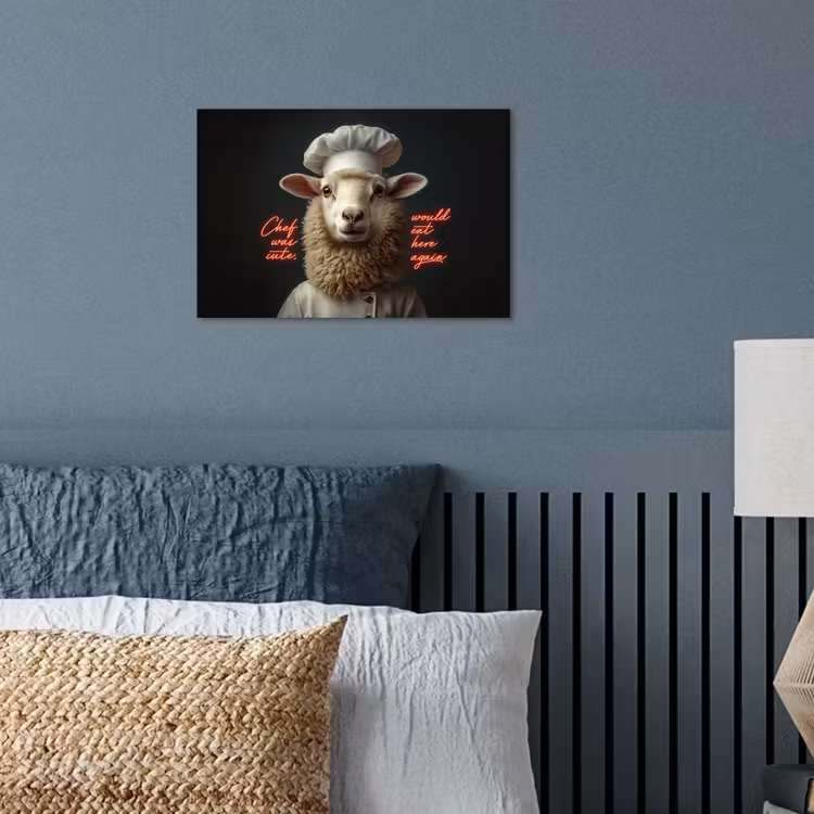Schaap - Kokskleding - Neon - Quote poster papier klein -sfeer2