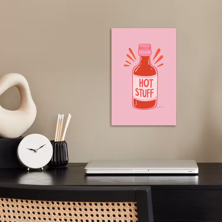 Pittig - Rood - Saus - Grafisch poster papier klein -sfeer1
