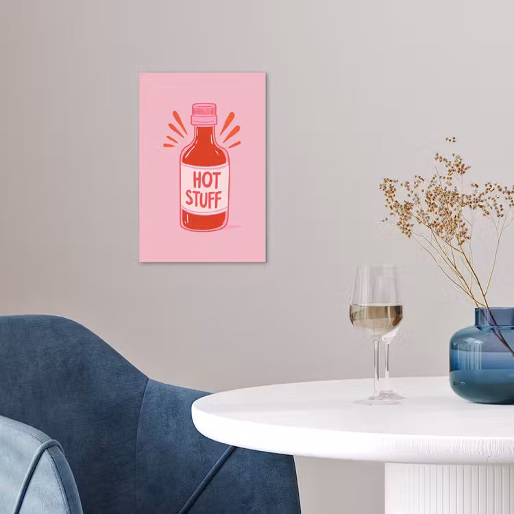 Pittig - Rood - Saus - Grafisch poster papier klein -sfeer3