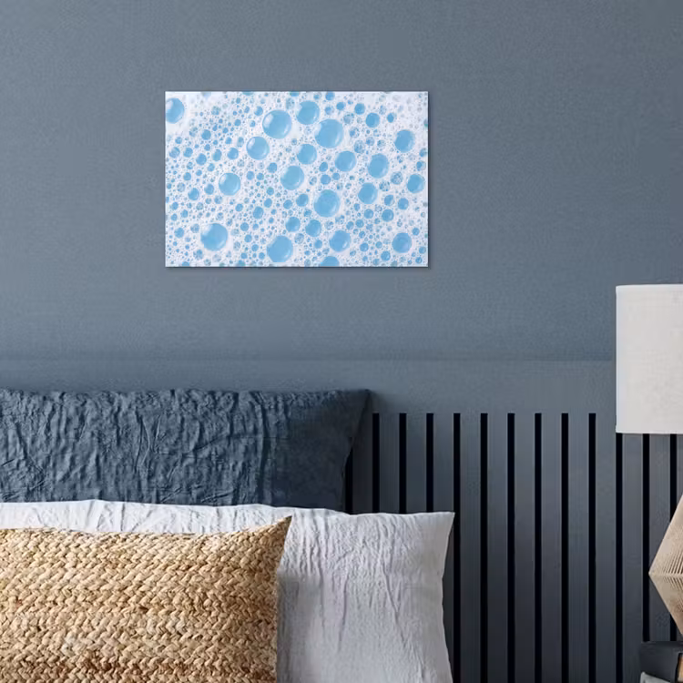 Schuim - Bubbels - Blauw poster papier klein -sfeer2