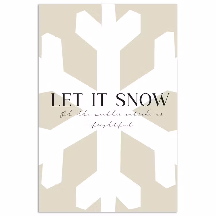Sneeuw - Japandi - Winter - Decoratie poster papier klein -3d