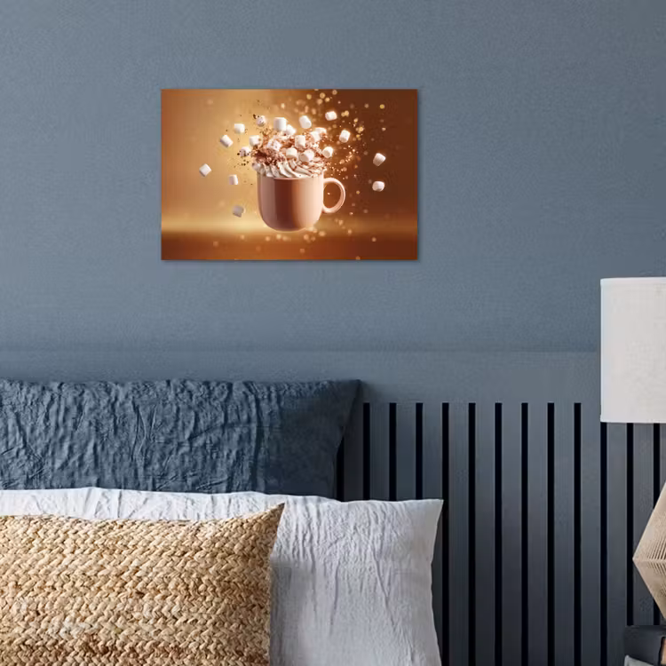 Chocomelk - Drinken - Warm - Bruin poster papier klein -sfeer2