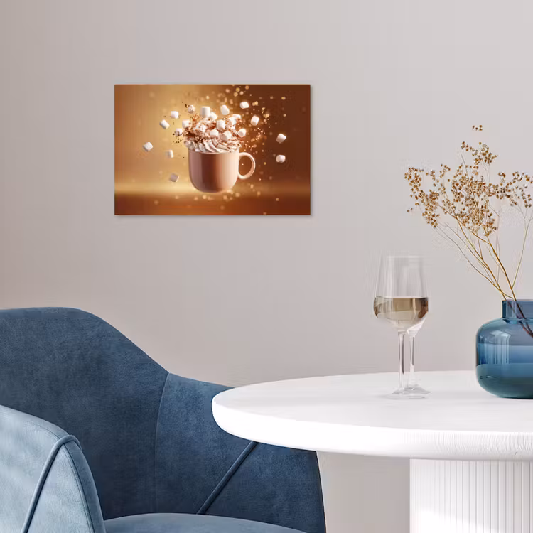 Chocomelk - Drinken - Warm - Bruin poster papier klein -sfeer3