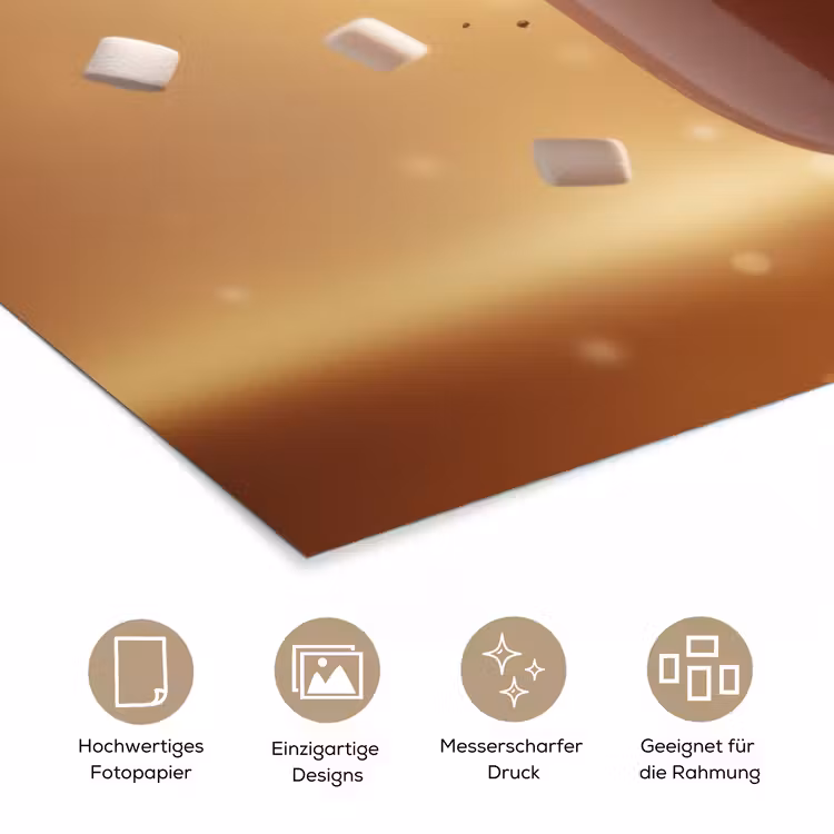 Chocomelk - Drinken - Warm - Bruin poster papier klein -tcloseup_DE
