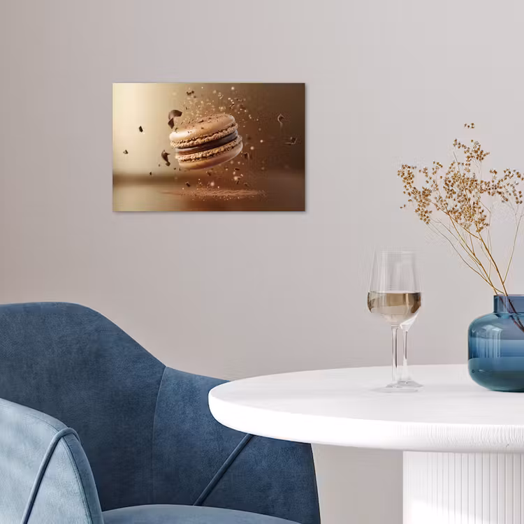 Chocolade - Macarons - Eten - Snoep poster papier klein -sfeer3