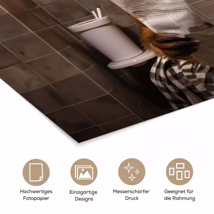 Schotse hooglander - Krant - Toilet poster papier klein -tcloseup_DE