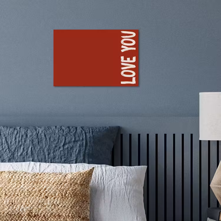 Schuin - Loveyou - Rood poster papier klein -sfeer2