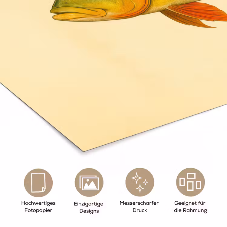 Schubben - Vis - Groen - Illustratie poster papier klein -tcloseup_DE