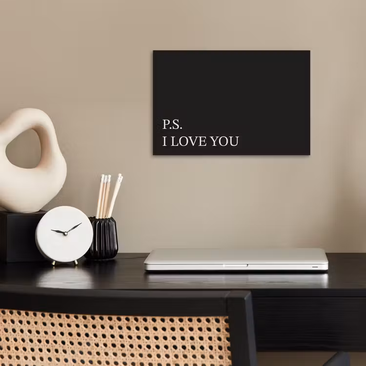 Zwart - Minimalistisch - Valentijn poster papier klein -sfeer1
