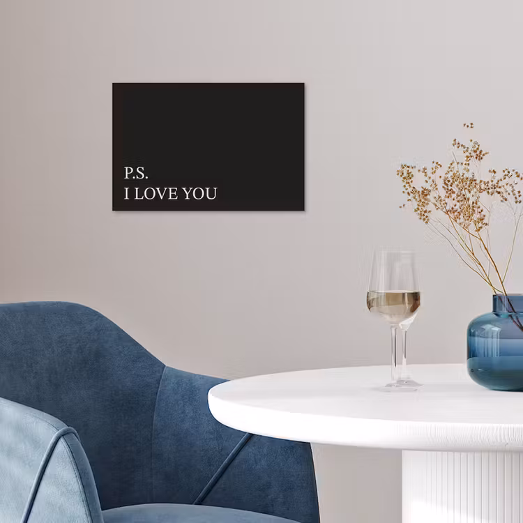 Zwart - Minimalistisch - Valentijn poster papier klein -sfeer3