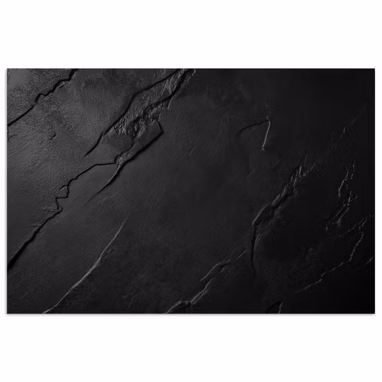 Zwart - Steen - Beton poster papier klein -3d