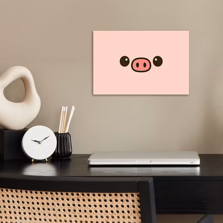 Varken - Roze - Minimalistisch poster papier klein -sfeer1