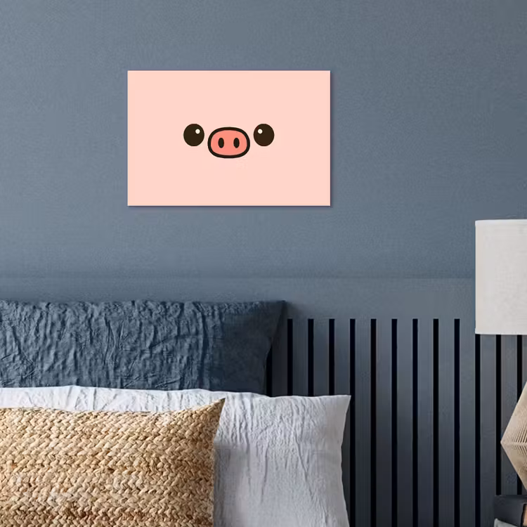 Varken - Roze - Minimalistisch poster papier klein -sfeer2