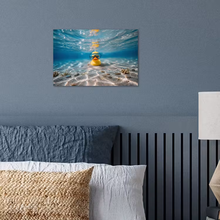 Duikbril - Eend - Water poster papier klein -sfeer2