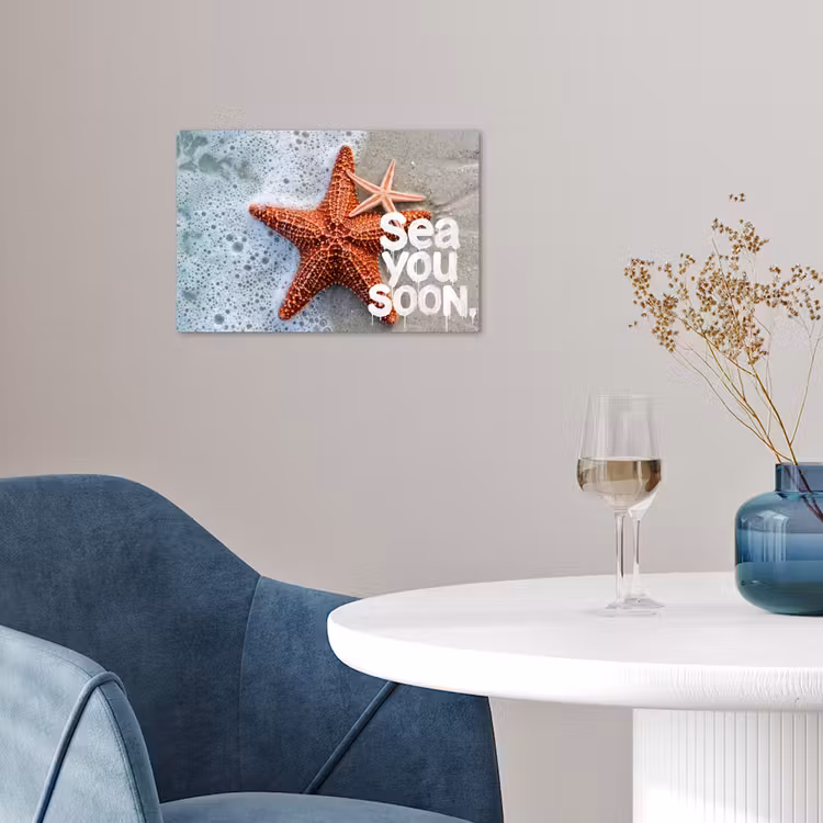 Sea you soon - Zeester - Zee poster papier klein -sfeer3