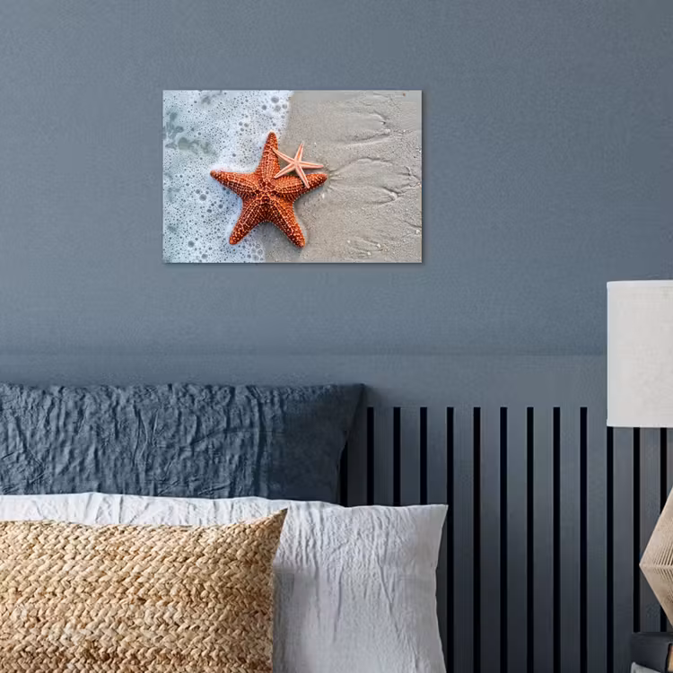 Zeester - Strand - Zee poster papier klein -sfeer2