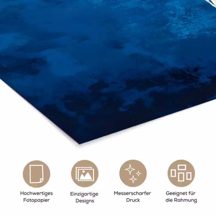Zeilboot - Water - Abstract - Schaduw poster papier klein -tcloseup_DE