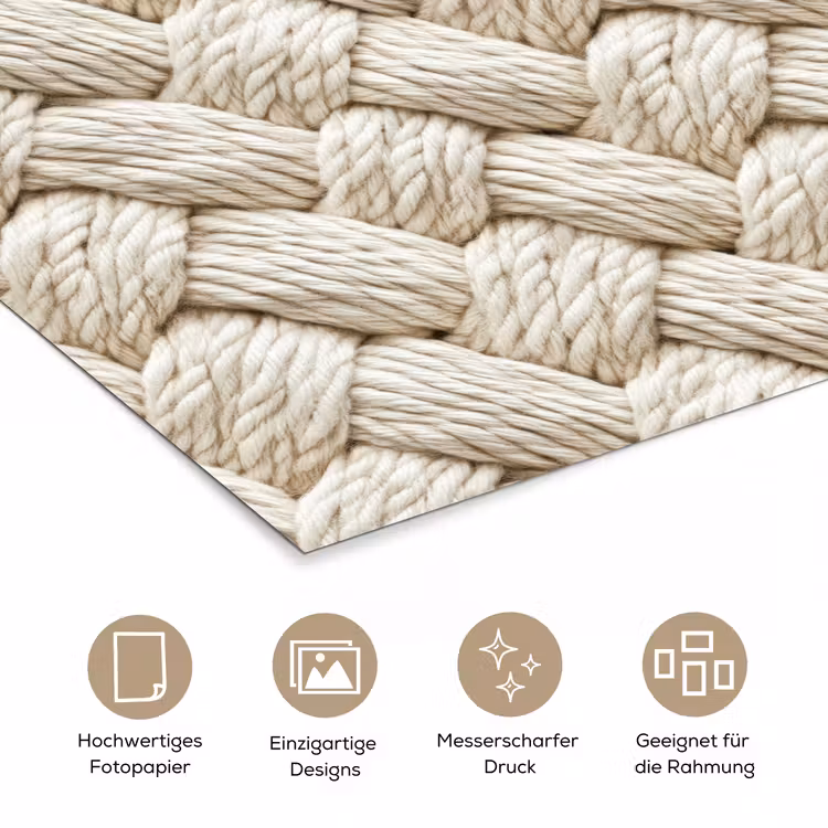 Touw - Gebreid - Beige poster papier klein 62 -tcloseup_DE