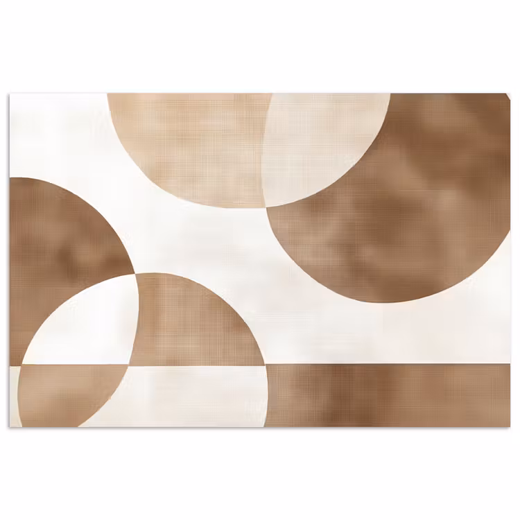 Snijdende cirkels - Overlappende vlakken poster papier klein -3d