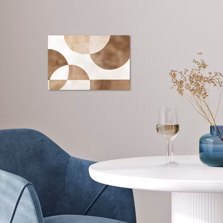 Snijdende cirkels - Overlappende vlakken poster papier klein -sfeer3