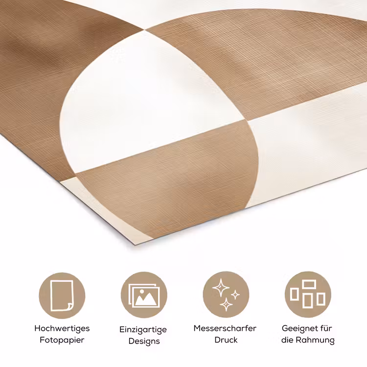 Snijdende cirkels - Overlappende vlakken poster papier klein -tcloseup_DE
