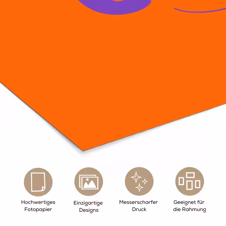See the good - Paars - Oranje - Smiley poster papier klein -tcloseup_DE