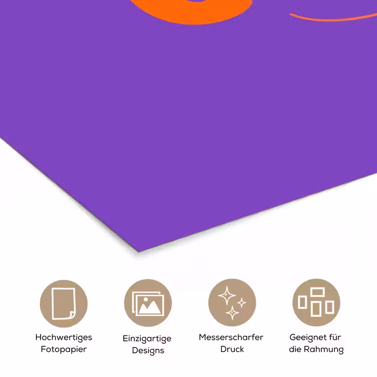 See the good - Oranje - Paars - Smiley poster papier klein -tcloseup_DE