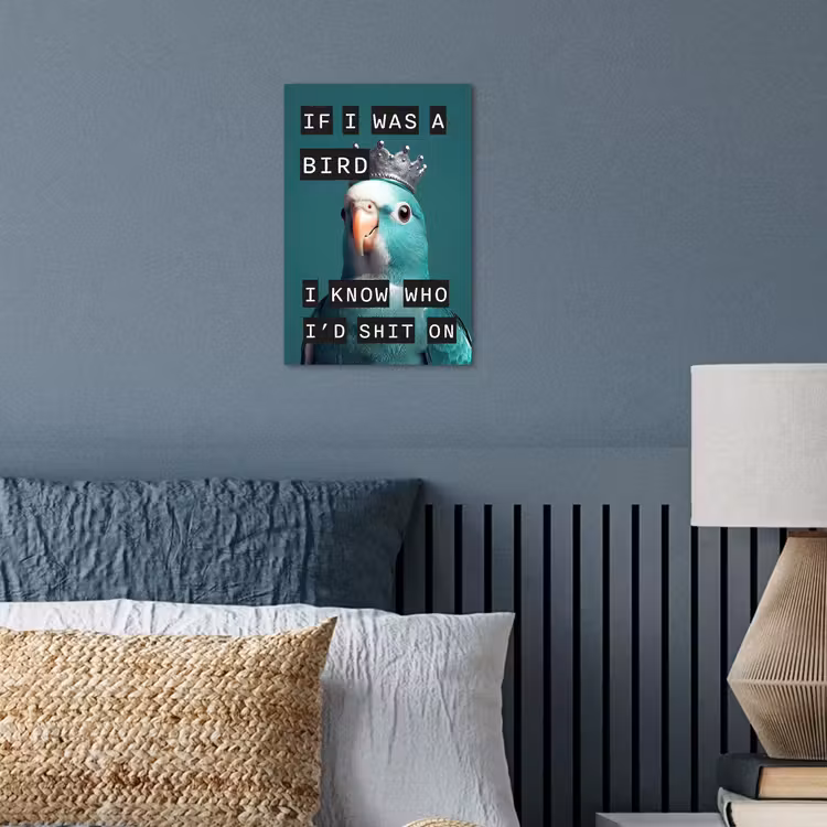 Parkiet - Turquoise - Quotes - Decoratie poster papier klein -sfeer2