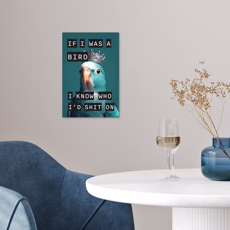 Parkiet - Turquoise - Quotes - Decoratie poster papier klein -sfeer3