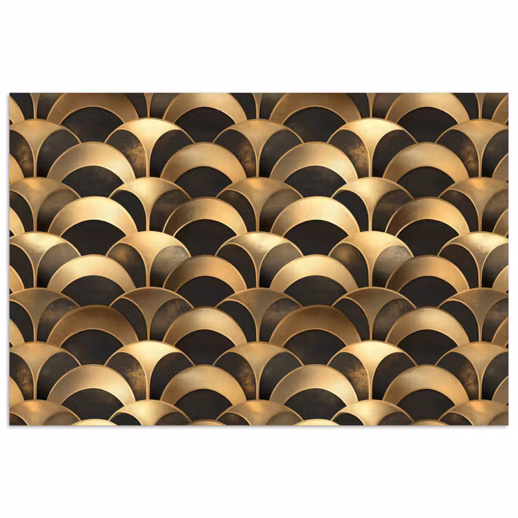 Schubben - Structuur - Goud poster papier klein 62 -3d