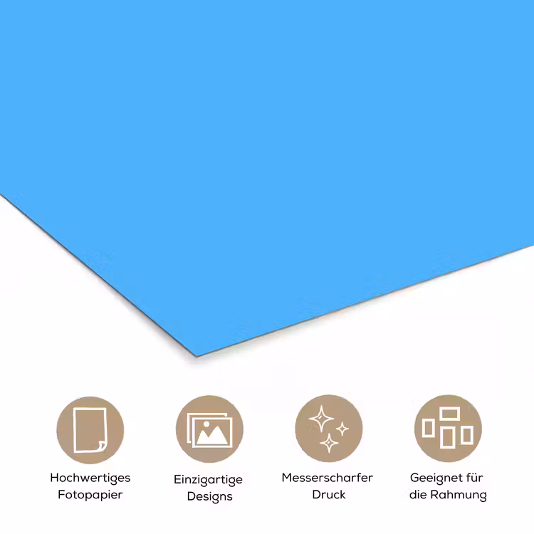 Sky - Blue - Blauw poster papier klein 62 -tcloseup_DE