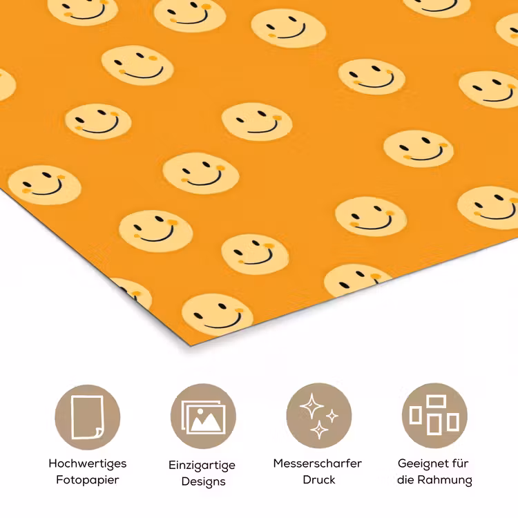 Smileys - Retro - Heel poster papier klein 62 -tcloseup_DE