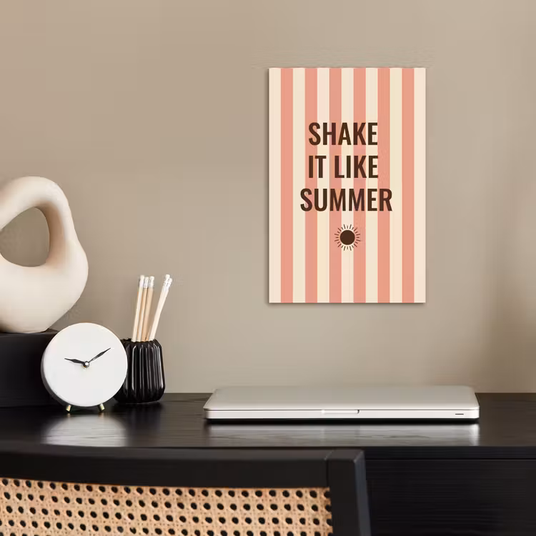 Zomer - Quote - Strepen poster papier klein -sfeer1