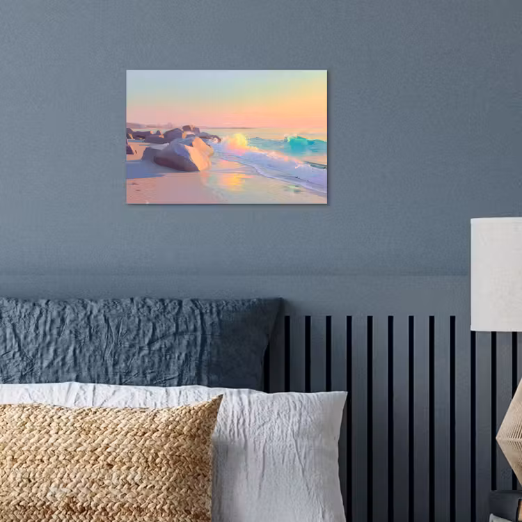 Zomerlicht - Strand - Fonkelende accenten poster papier klein -sfeer2